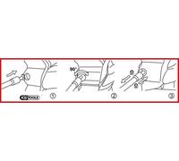 KS TOOLS Outil de desserrage de poignée de porte pour VAG - 150.1628