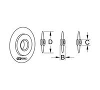 Molette de rechange cuivre pour coupe-tubes 104.5000