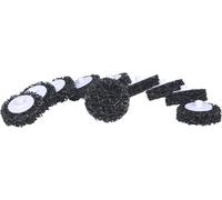 KS TOOLS Patins abrasifs de rechange Ø50 mm Strip Rad noir, paquet de 10 - 515.5087