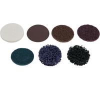 KS TOOLS Patins abrasifs de rechange Ø50 mm Strip Rad violet, paquet de 10 - 515.5086