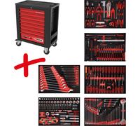KS TOOLS Performanceplus set de dessertes d'atelier P15 avec 284 outils pour 6 tiroirs (815.6284)
