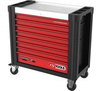 KS TOOLS PERFORMANCEplus P25 Chariot d'atelier NOIR/ROUGE avec 8 tiroirs