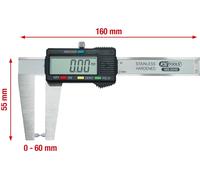 KS TOOLS 300.0540 Calibre à coulisse inox digital pour disque de frein Coffret plastique