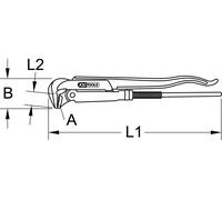 KS TOOLS Pince à tubes BERYLLIUMplus modèle suédois 1.1/2" - 962.4015