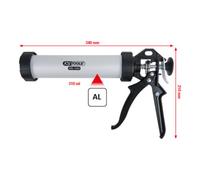 KS Tools Pistolet à cartouche et poche 310 ml, 340mm Quantité:1
