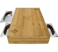 KS TOOLS Planche à découper avec 3 bacs de récupération en inox - 100225