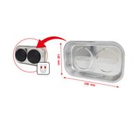 KS Tools – Plateau magnétique 800.0151 en acier inoxydable 140 x 240 mm