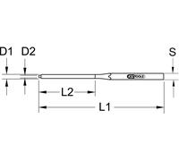 KS TOOLS Poinçon à goupille fendue pour bloc de frein 8 côtés Ø 4 mm - 162.0411