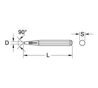 KS TOOLS Poinçon central 8 faces Ø 5 mm 120 mm - 162.0362