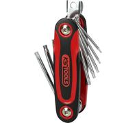 KS Tools Jeu de clés mâles 158.3510 TORX 8 pièces sur monture ChromePlus