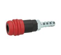 2-Level compressed air safety coupling with hose nozzle, 11mm