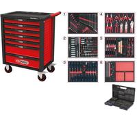 KS Tools RACINGline Noir/Rouge Chariot D'Atelier Avec 7 Tiroirs Et 598 Premium
