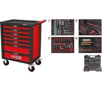 KS Tools RACINGline NOIR/ROUGE Servante d'atelier à 7 tiroirs