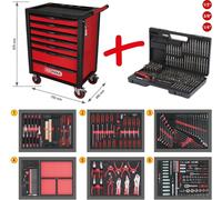 KS 826.7598 - Servante d'atelier, 7 tiroirs, 598 outils