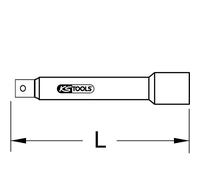 KS Tools Rallonge 1/2" en acier inoxydable, 250mm