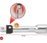 KS Tools 3/8" Rallonges à verrouillage CHROMEplus, 75mm Quantité:1