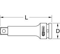 KS TOOLS Rallonge de force 3/8" 125 mm - 515.1593