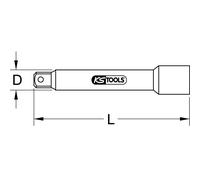 KS TOOLS Rallonge de taraudage 2,7 mm /M3 - 331.0242