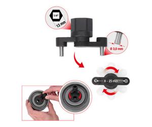 KS Tools rgots universelle 1/4" pour galet tendeur à courroie de distribution KS Tools réglable Quantité:1