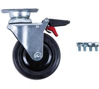 Rueda pivotante con freno para carro de taller PERFORMANCEplus con tornillos