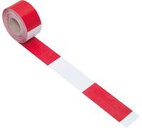 KS TOOLS Ruban de délimitation rouge/blanc hachuré - 917.3899