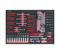 KS TOOLS SCS Jeu de clés à douilles 1/4, 95 pièces dans plateau système 1/1 (711.1095)