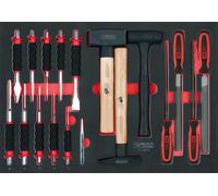 KS TOOLS SCS Juego de limas, cinceles y martillos, 18 pzs, en sistema modular 1/1 4042146574850 Couleur