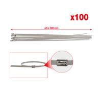 KS Tools 115.1594 Jeu de 100 Colliers serre-câble en Acier avec fermeture à bille 4,6 x 500 mm