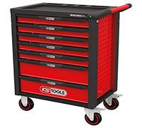 KS TOOLS RACINGline Servante d'atelier NOIR/ROUGE avec 7 tiroirs et 515 outil...