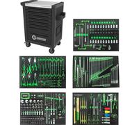 KS TOOLS Servante d'atelier COMPETITION avec 8 tiroirs et 341 outils premium