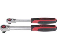 KS Tools SlimPOWER Jeu de cliquets réversibles, 2 pces1/4 +1/2