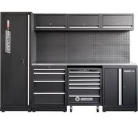 KS TOOLS Système d’armoires d’atelier COMPETITION, plateau en acier inoxydable