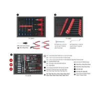 KS Tools Système universel d'insertion KS Tools pour 3 tiroirs avec 215 outils de qualité Quantité:1