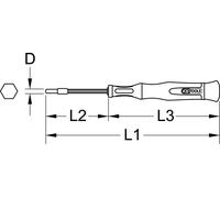 KS TOOLS Tournevis pour mécanique de précision hexagonal 7,0 mm - 500.7769