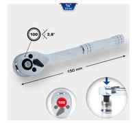 KS TOOLS Werkzeuge-Maschinen GmbH Cliquet réversible 1/4 avec manche en métal (BT020995)