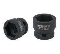 KS TOOLS Werkzeuge-Maschinen GmbH Douille à choc hexagonale 1/2, extra courte, 23,0 mm (515.0072)