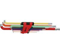 KS TOOLS Werkzeuge-Maschinen GmbH Jeu de clés Allen à tête sphérique, coudées à 108°, 9 pcs (151.4430)