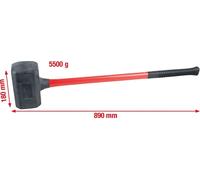 KS TOOLS Werkzeuge-Maschinen GmbH Marteau de protection sans rebond, XL, 5500g (140.5259)