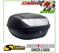 KS52N Coffre Port Casques Noir S-LINE 52 Litres Avec Plaque + Poignée