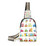 Ksajwzf Bright Planes Petit sac à bandoulière en forme de train de voitures, sac banane pour femme, sac banane tendance pour femme, multicolore