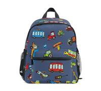 Ksajwzf Funny Cars Sac à dos pour enfants pour filles et garçons de 3 à 8 ans Sac à dos de maternelle coloré, multicolore