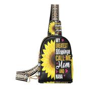 Ksajwzf My Greatest Blessings Petit sac à bandoulière Call Me Mom and Nana - Cadeau pour femme, multicolore