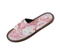 Ksajwzf Pantoufles de Saint-Valentin en forme de cœur et de marguerite pour homme et femme, motif papillon, chaussons d'été à bout ouvert, pantoufles de voyage, multicolore, 37/38 EU