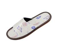 Ksajwzf Pantoufles papillon et étoiles pour homme et femme, motif cœurs d'été, bout ouvert, pantoufles de voyage, multicolore, 39/40 EU