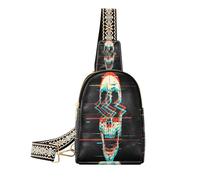 Ksajwzf Petit sac à bandoulière rétro Day Ot The Dead Screaming Skull - Cadeau pour femme - Sac banane tendance pour femme, multicolore