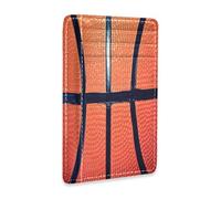 Ksajwzf Porte-cartes de crédit en cuir fin et pince à billets - Portefeuille de basket-ball de sport avec blocage RFID pour homme et femme