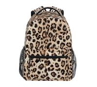 Ksajwzf Sac à dos d'école pour ordinateur portable, motif léopard pour filles, enfants, garçons, sac à dos imprimé léopard, sac à dos pour l'école primaire, voyage, randonnée, sac à dos avec nom de