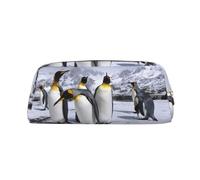 KSANNNS Arctic Animals Pingouins Sac de papeterie portable simple imprimé léger et spacieux pour l'école et le bureau, doré, Taille unique, Trousse de maquillage