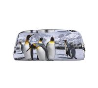 KSANNNS Arctic Animals Pingouins Sac de papeterie portable simple imprimé léger et spacieux pour l'école et le bureau, Argenté., Taille unique, Trousse de maquillage
