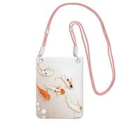 KSANNNS Carpes koï traditionnelles avec pois, sac à bandoulière compact et léger, adapté pour les voyages quotidiens, les trajets et le shopping, rose, Taille unique